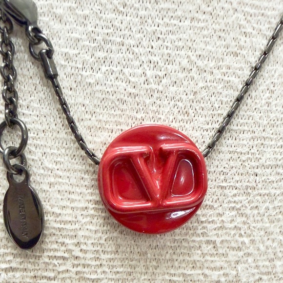 Valentino Garavani Jewelry - Valentino Garavani Red Enameled Necklace